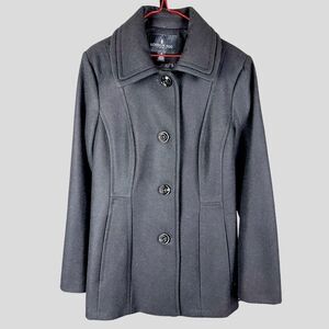 LONDON FOG Women’s Four Button Pea Coat in Black | EUC | Medium
